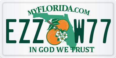 FL license plate EZZW77