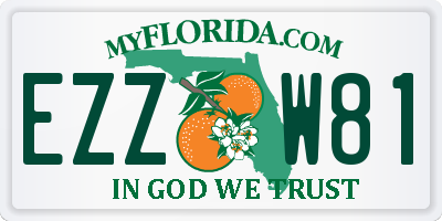 FL license plate EZZW81