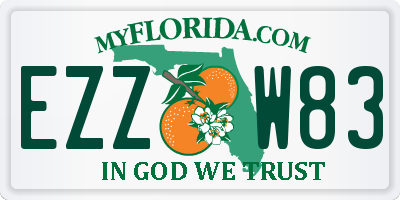 FL license plate EZZW83