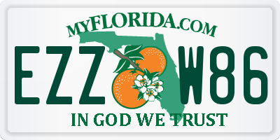 FL license plate EZZW86