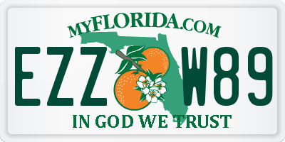 FL license plate EZZW89