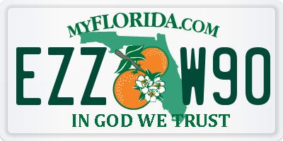 FL license plate EZZW90