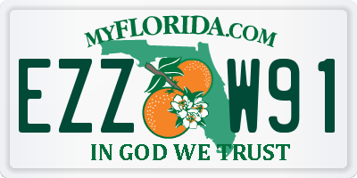 FL license plate EZZW91