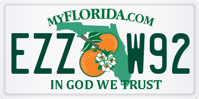 FL license plate EZZW92