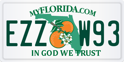 FL license plate EZZW93