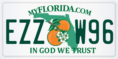 FL license plate EZZW96