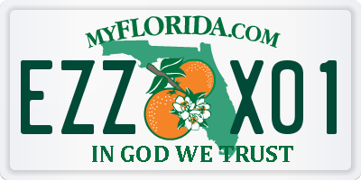 FL license plate EZZX01