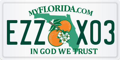 FL license plate EZZX03