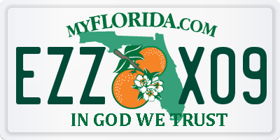 FL license plate EZZX09