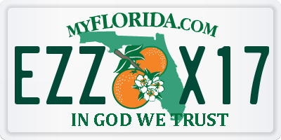 FL license plate EZZX17