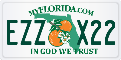 FL license plate EZZX22