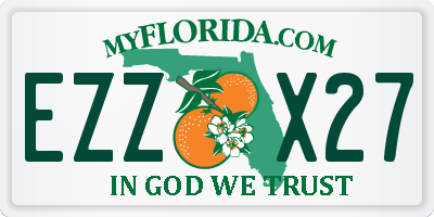 FL license plate EZZX27