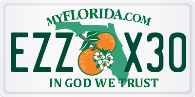 FL license plate EZZX30