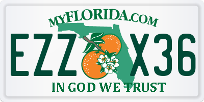 FL license plate EZZX36