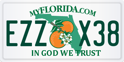 FL license plate EZZX38