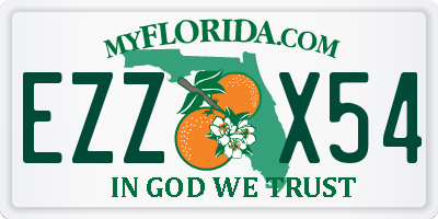 FL license plate EZZX54