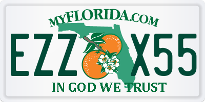 FL license plate EZZX55