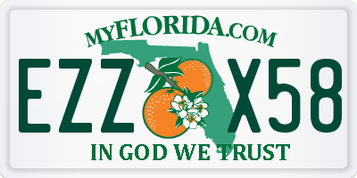 FL license plate EZZX58
