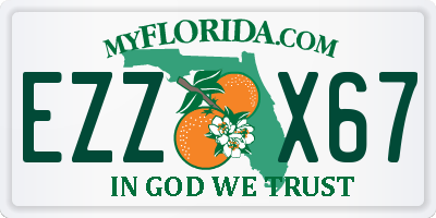 FL license plate EZZX67