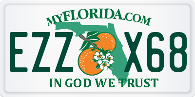 FL license plate EZZX68