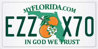 FL license plate EZZX70