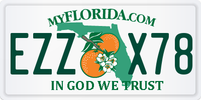 FL license plate EZZX78