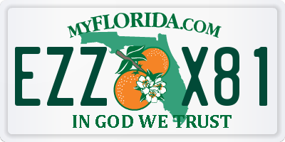 FL license plate EZZX81