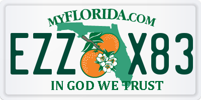 FL license plate EZZX83