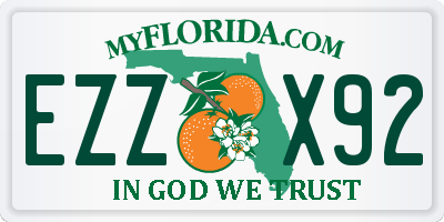 FL license plate EZZX92