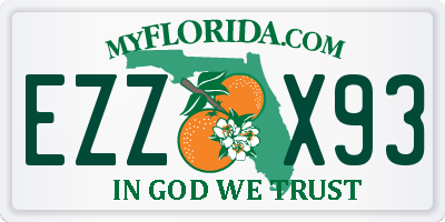 FL license plate EZZX93