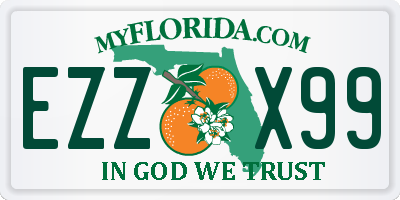 FL license plate EZZX99