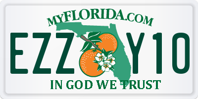 FL license plate EZZY10