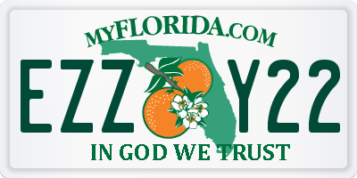 FL license plate EZZY22