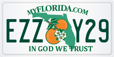 FL license plate EZZY29