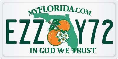 FL license plate EZZY72