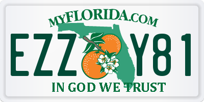 FL license plate EZZY81