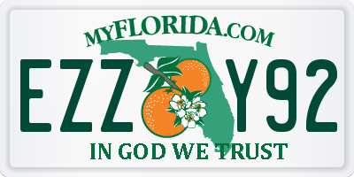 FL license plate EZZY92