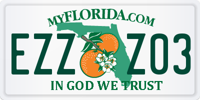 FL license plate EZZZ03