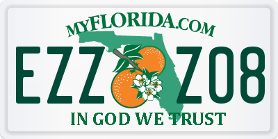 FL license plate EZZZ08