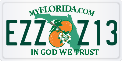 FL license plate EZZZ13