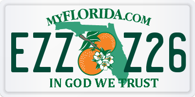 FL license plate EZZZ26