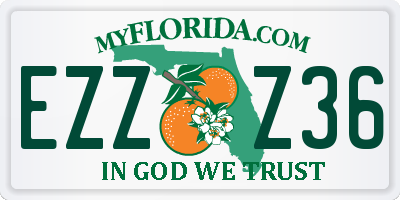 FL license plate EZZZ36