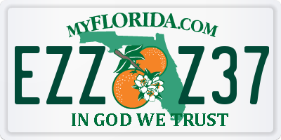 FL license plate EZZZ37