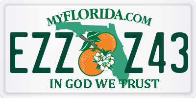 FL license plate EZZZ43