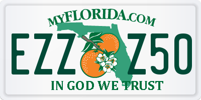 FL license plate EZZZ50