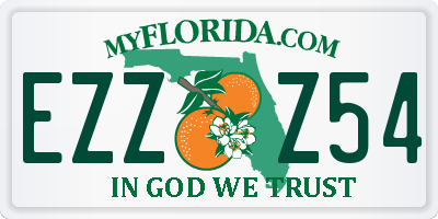 FL license plate EZZZ54