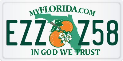 FL license plate EZZZ58