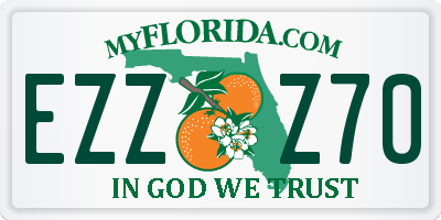 FL license plate EZZZ70