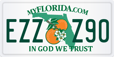 FL license plate EZZZ90