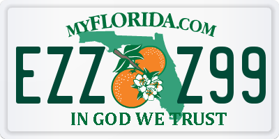 FL license plate EZZZ99